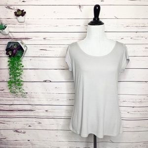Eileen Fisher 100% Silk Light Gray Shell Top Small (4/$20)